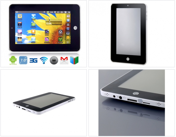 Tablet  Android 2.3 4GB  7 polegadas Wi-Fi,3G,etc